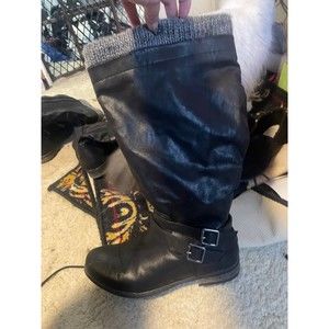 Torrid   SWEATER TRIM SLOUCH KNEE BOOT size 10W